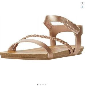 Blowfish Malibu Kids PEARL ROSE GOLD DIE CUT Girl's Goya-K Sandal, US 2, NWT